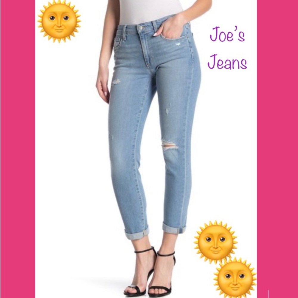 NWT: JOE’S JEANS LIGHT WASH SLIM CROPPED BOYFRIEND JEANS